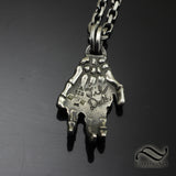 Til' Death - A Sterling Skeleton Hand Pendant
