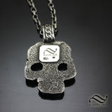 Jungle Queen Skull Pendant - Sterling and 18k