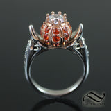 Cinderella Pumpkin Ring Sterling and Rose gold