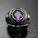 Amethyst Spook Ring - Sterling Silver
