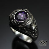 Amethyst Spook Ring - Sterling Silver