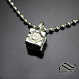 Companion Cube Charm or Pendant - Sterling Silver