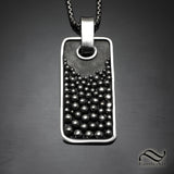 Strata - Mens Noir Dog Tad Pendant - Sterling Silver