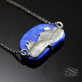 Moonrise Landscape Pendant with Lapis - Sterling silver