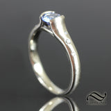 Natural Ceylon Sapphire Engagement Ring in 14k white gold