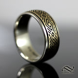 Two Tone Mens Art Deco Band