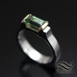 Tourmaline in Gold and Silver - 9mm bar cut