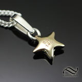 Solid Sterling and 14k Gold Star Pendant
