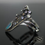 The Opal Comet Ring - Sterling and 22k