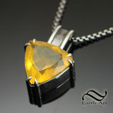 Juniper Ridge Fire Opal Trillion 15mm Pendant