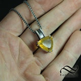 Juniper Ridge Fire Opal Trillion 15mm Pendant