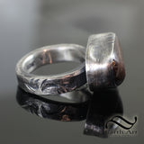 Distressed Fire Agate ring - Sterling Silver