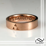 14k It's Dangerous to Go Alone -5mm wide Triforce Wedding Band