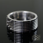 Guitar Band - Mens ring in 14k gold or sterling silver