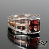 Studded Tourmaline in Sterling and Rose gold