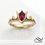 Goron's Ruby Ring - Legend of Zelda -Solid 14k