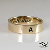 Mens ENGAGEmet Ring - Star Trek Inspired wedding band