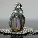 Octopus Pendant with Opal -October Birthstone - Sterling Silver - Adria