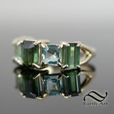 5 Stone Tourmaline Ring in 14k yellow gold