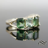 5 Stone Tourmaline Ring in 14k yellow gold
