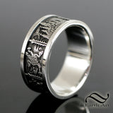 Zelda Breath of the Wild Ring - Wide design - Sterling Silver or Gold
