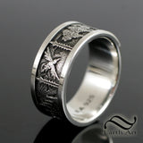 Zelda Breath of the Wild Ring - Wide design - Sterling Silver or Gold