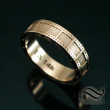 14k Film Strip Wedding Ring -Unisex