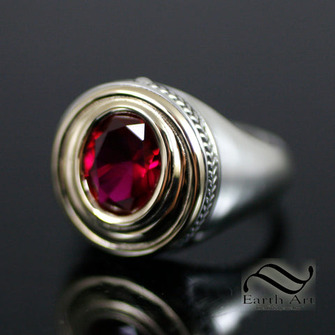 Mox Ruby Ring- With Different metal options -MTG Inspired