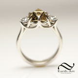 Diamond D20 Engagement ring in 14k gold