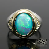 Timeless Opal Signet ring in 18k and Sterling