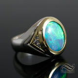 Timeless Opal Signet ring in 18k and Sterling