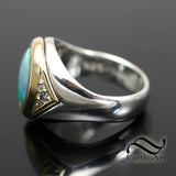 Timeless Opal Signet ring in 18k and Sterling