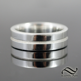 Mens Board Game ring - Sterling Silver or gold - Simple modern band