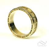 14k Film Strip Wedding Ring -Unisex