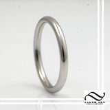 Classic ladies Comfort fit thin domed wedding band - Platinum - 2mm wide