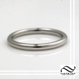 Classic ladies Comfort fit thin domed wedding band - Platinum - 2mm wide