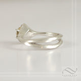 D20 Engagement ring in Mixed Metals - Sterling silver or white gold