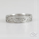 14k Own your Fear - Bat ring - Thinner 14k gold Version