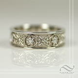 Mens Tangled Wedding Band - Mens ring in 14k gold or sterling silver