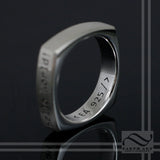 Hello World! Squircle Ring Solid Sterling Silver