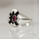 Secret Society Ring - Sterling Silver signet ring