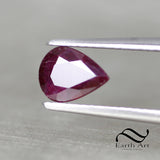 1.22 ct Natural Ruby - Loose red pear 8x6
