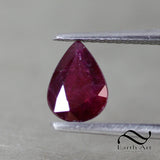 1.22 ct Natural Ruby - Loose red pear 8x6