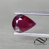 0.95 ct Natural Ruby - Loose red pear 8x6