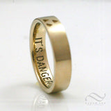 14k It's Dangerous to Go Alone -5mm wide Triforce Wedding Band