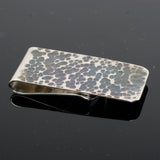Oxidized and Hammered Sterling Silver Money Clip