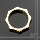 The Golden Starburst - 14k Wedding Band