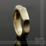 The Golden Starburst - 14k Wedding Band