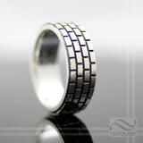 Plain Game Controller Ring - Wedding band - Solid Sterling Silver