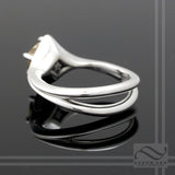 D10 Engagement ring in Mixed Metals - Sterling silver and 14k gold